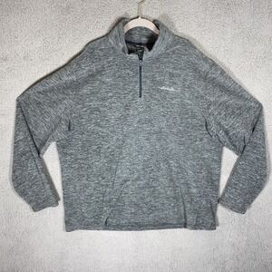 Eddie Bauer Men's Sz XXL Quest Fleece Gray 1/4 ZIP Sweater
